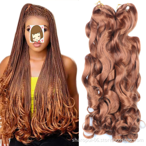 Spiral Braiding Hair Extension Synthetic Afro Bulk Jumbo Curl Wavy Box Crochet Braids
